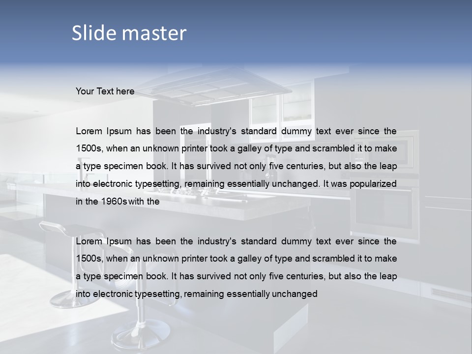 Island Perspective Floor PowerPoint Template
