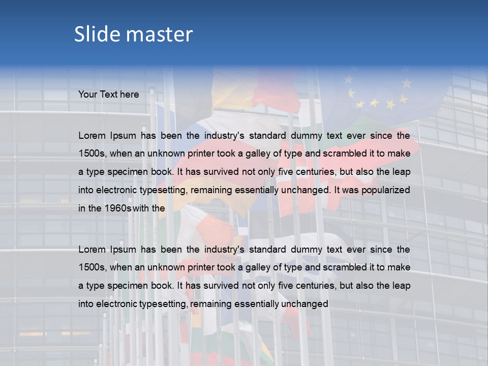Europe Council Coloured PowerPoint Template