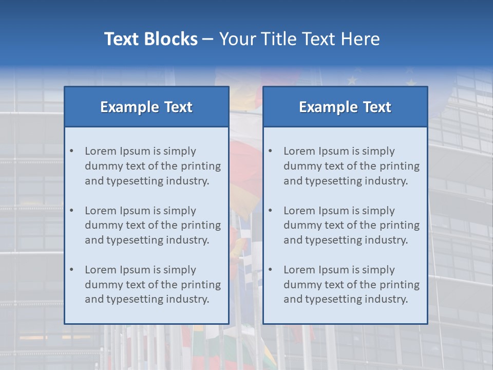 Europe Council Coloured PowerPoint Template