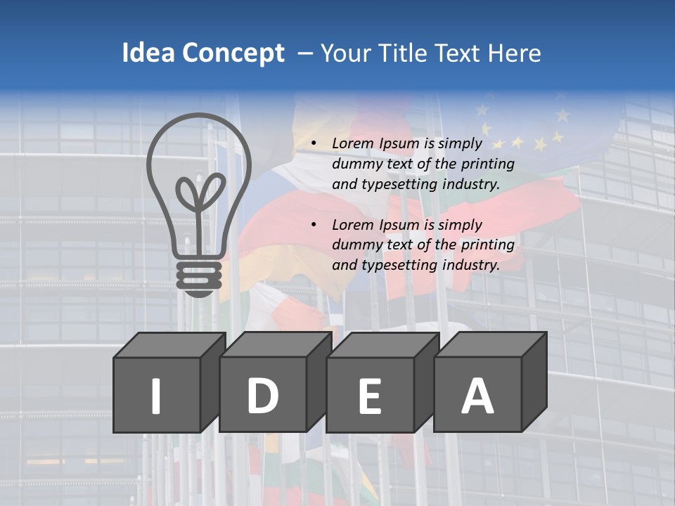 Europe Council Coloured PowerPoint Template