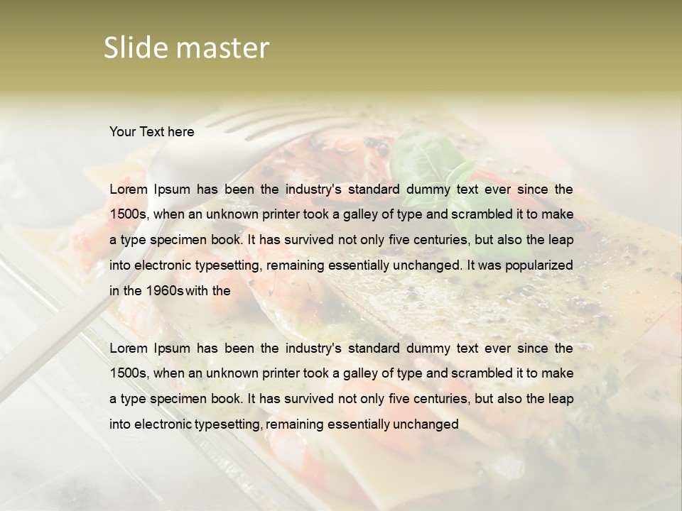 White Rose Lasagne PowerPoint Template