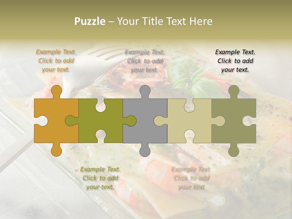 White Rose Lasagne PowerPoint Template