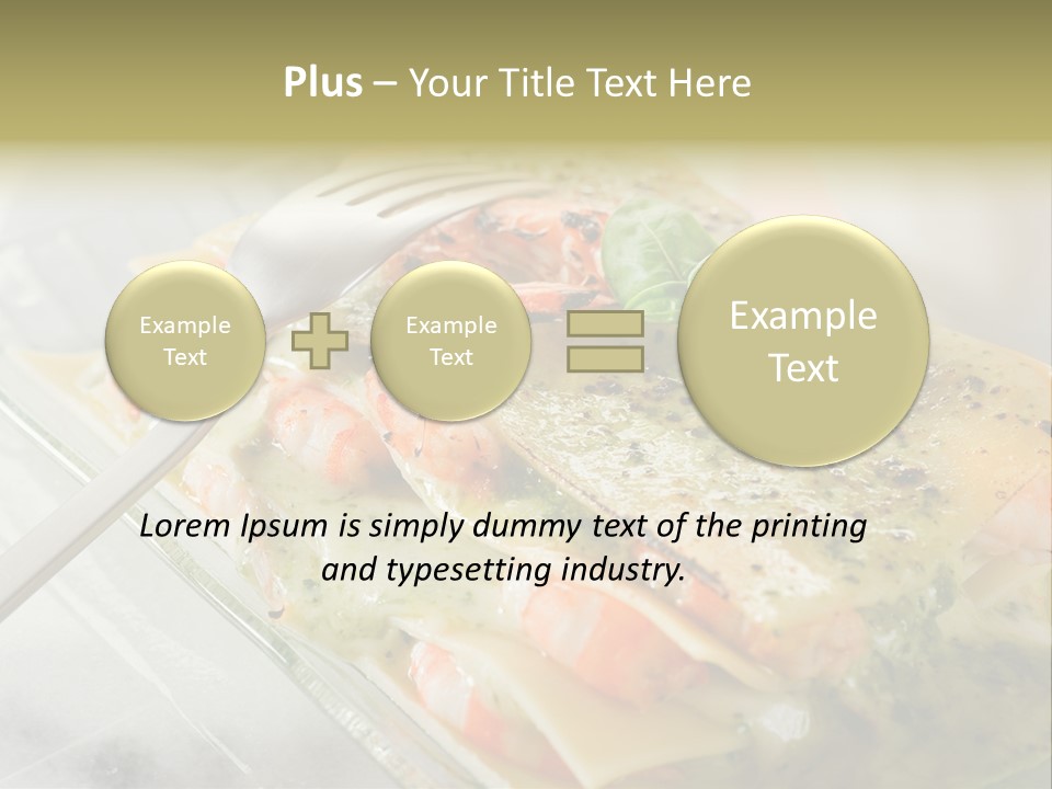 White Rose Lasagne PowerPoint Template