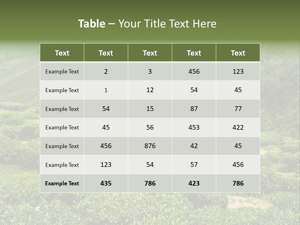 Plants Horizontal Gradient PowerPoint Template