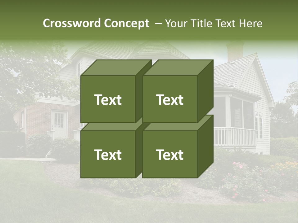 Investment Flower Brick PowerPoint Template