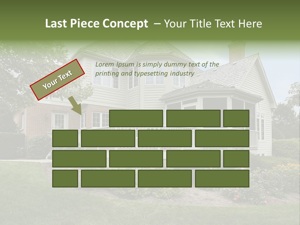 Investment Flower Brick PowerPoint Template