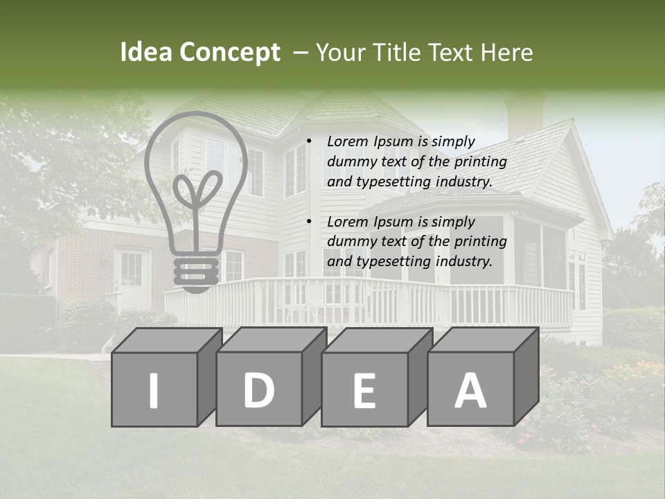 Investment Flower Brick PowerPoint Template