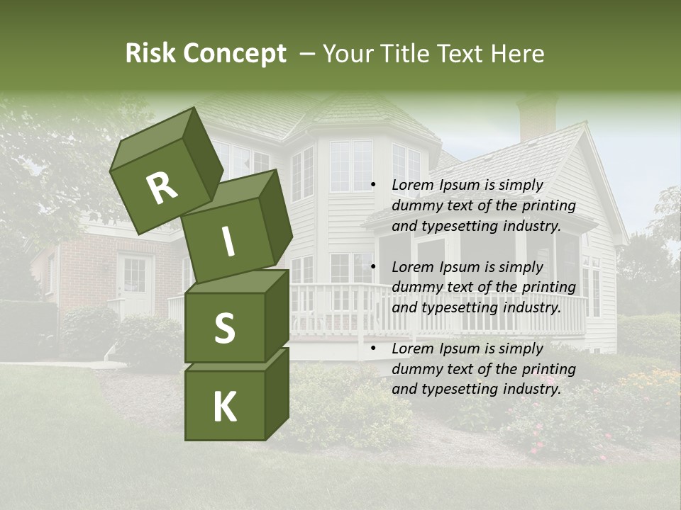 Investment Flower Brick PowerPoint Template