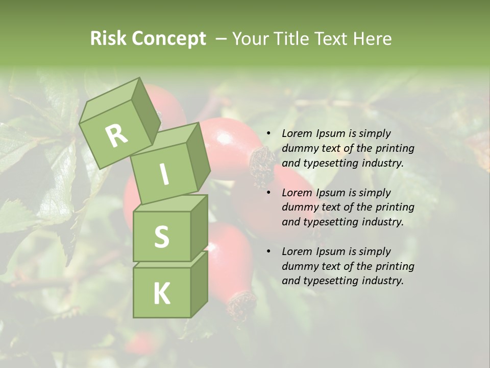 Giving Closeup Rosehip PowerPoint Template