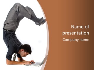 Healthy Gymnast Person PowerPoint Template