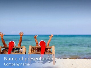 Tropical Hat Xmas PowerPoint Template