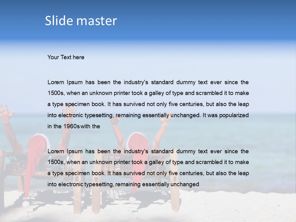 Tropical Hat Xmas PowerPoint Template