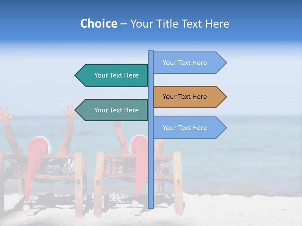 Tropical Hat Xmas PowerPoint Template