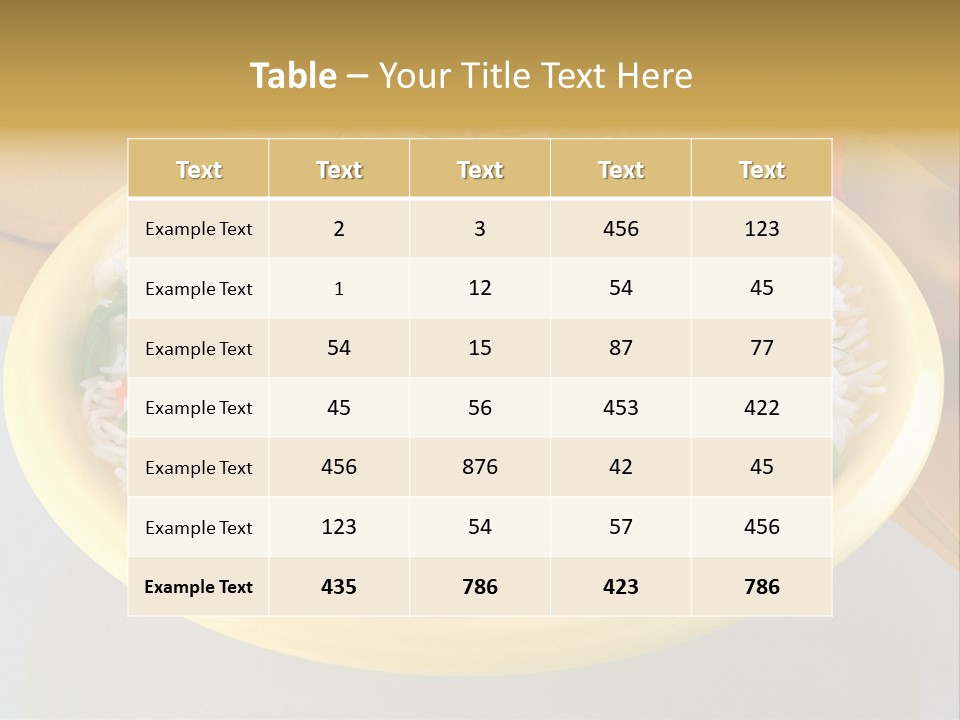Dinner Cereal Proteins PowerPoint Template