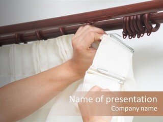 Pleat Drapery Hang PowerPoint Template