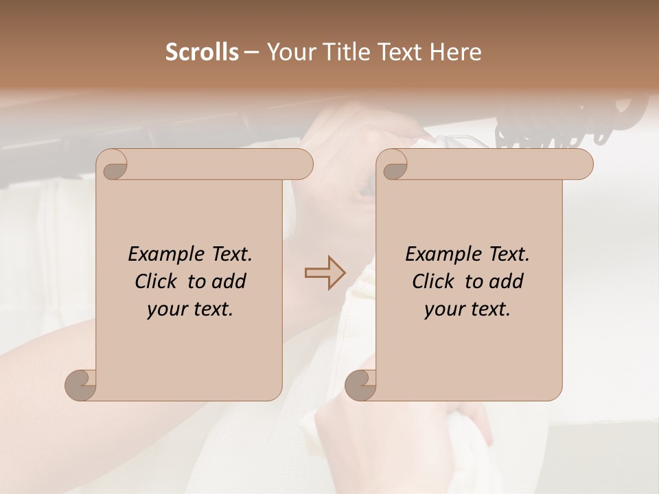 Pleat Drapery Hang PowerPoint Template