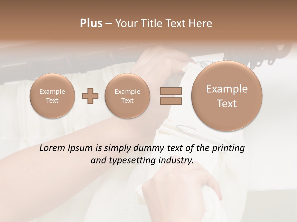 Pleat Drapery Hang PowerPoint Template