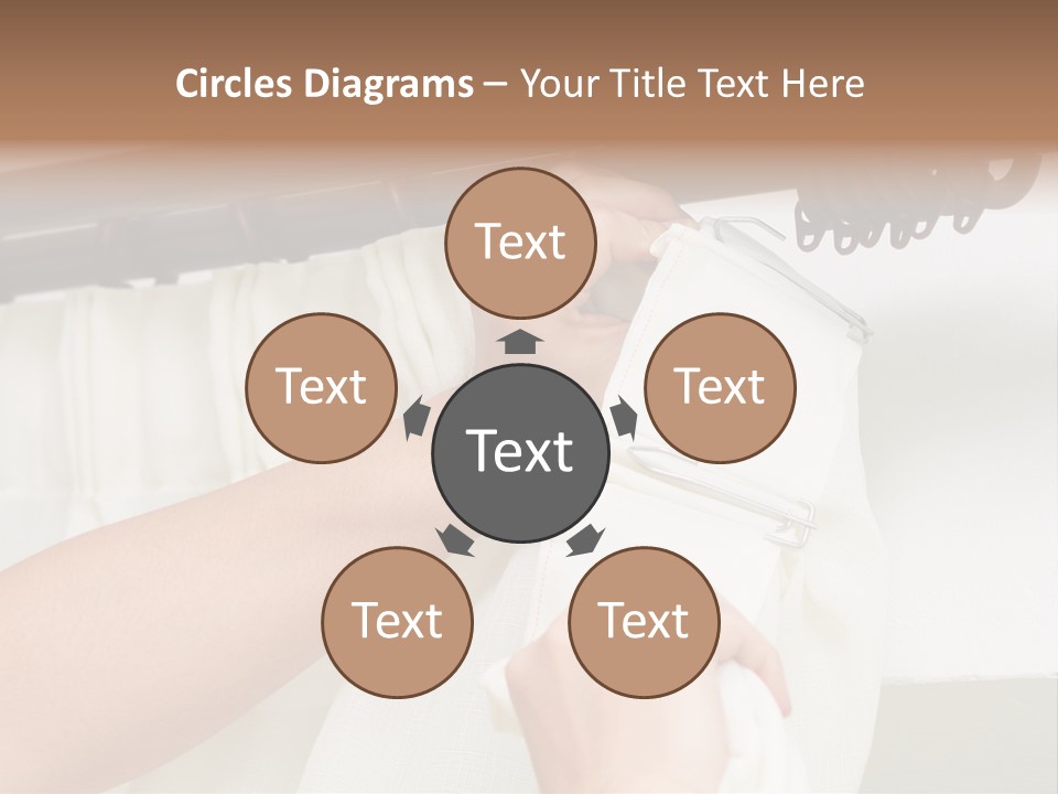 Pleat Drapery Hang PowerPoint Template