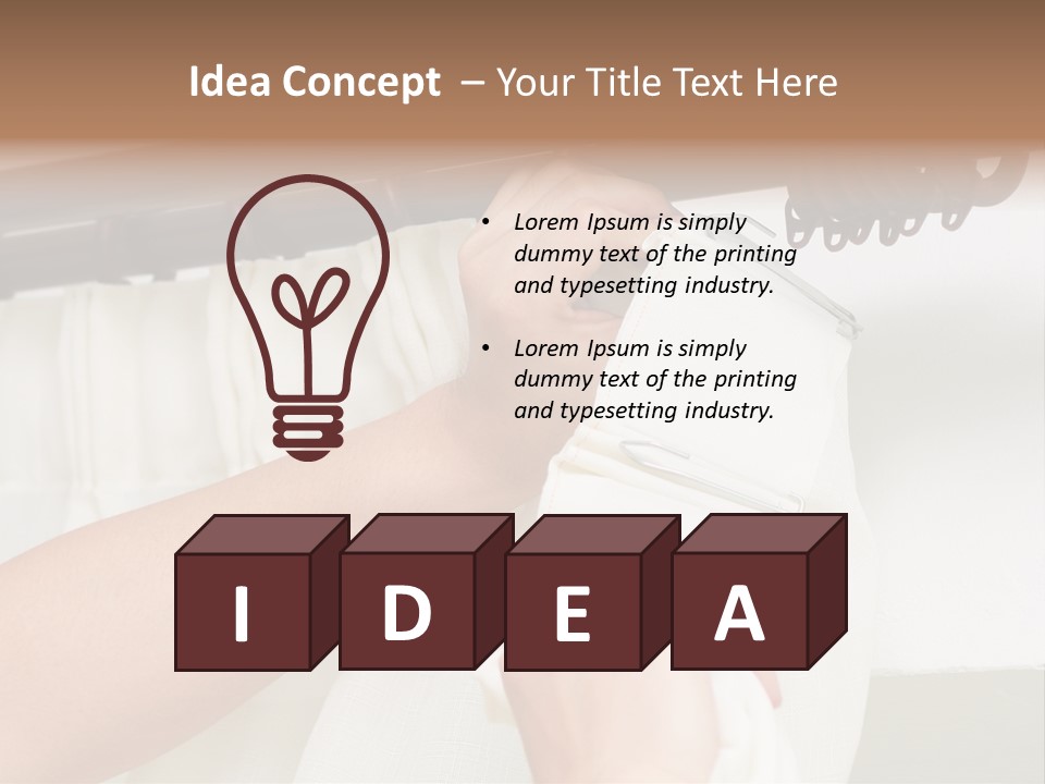 Pleat Drapery Hang PowerPoint Template