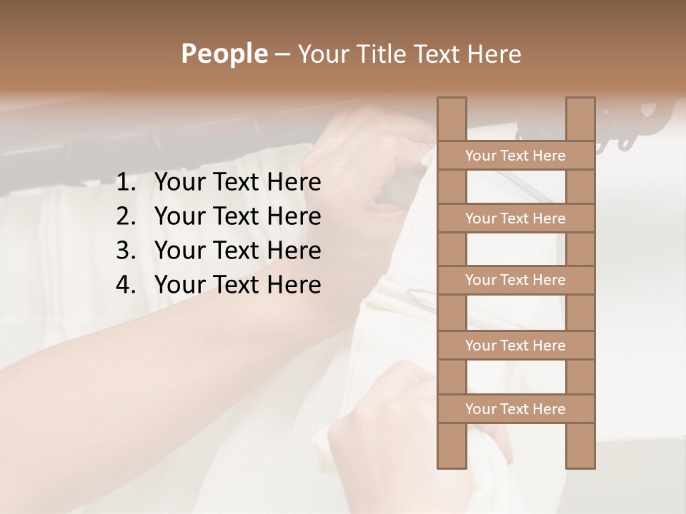 Pleat Drapery Hang PowerPoint Template