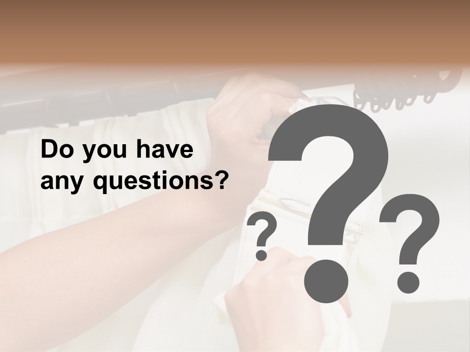 Pleat Drapery Hang PowerPoint Template