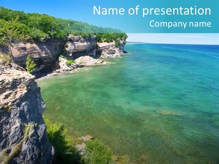 Lake Superior Pictured America PowerPoint Template