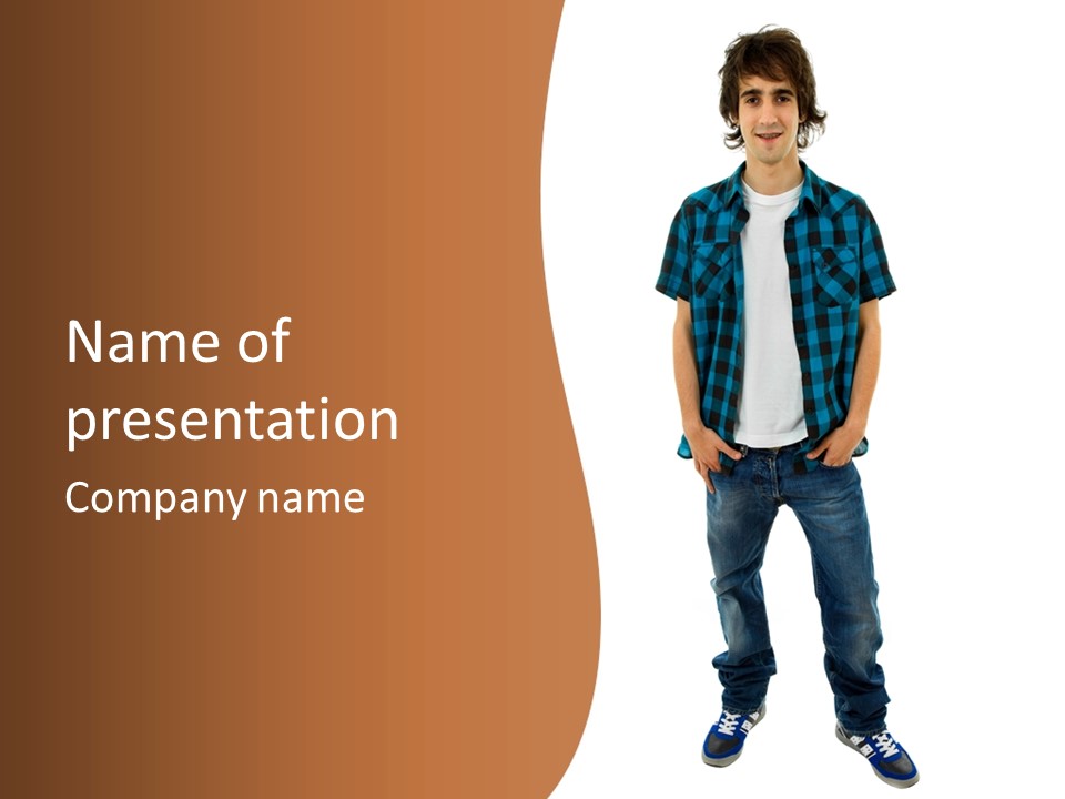 Single White Studio PowerPoint Template