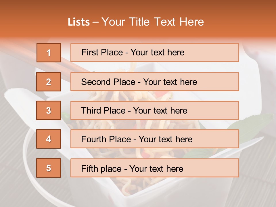 Noodles Nutrition Healthy PowerPoint Template