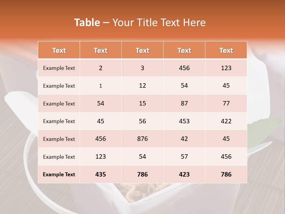 Noodles Nutrition Healthy PowerPoint Template