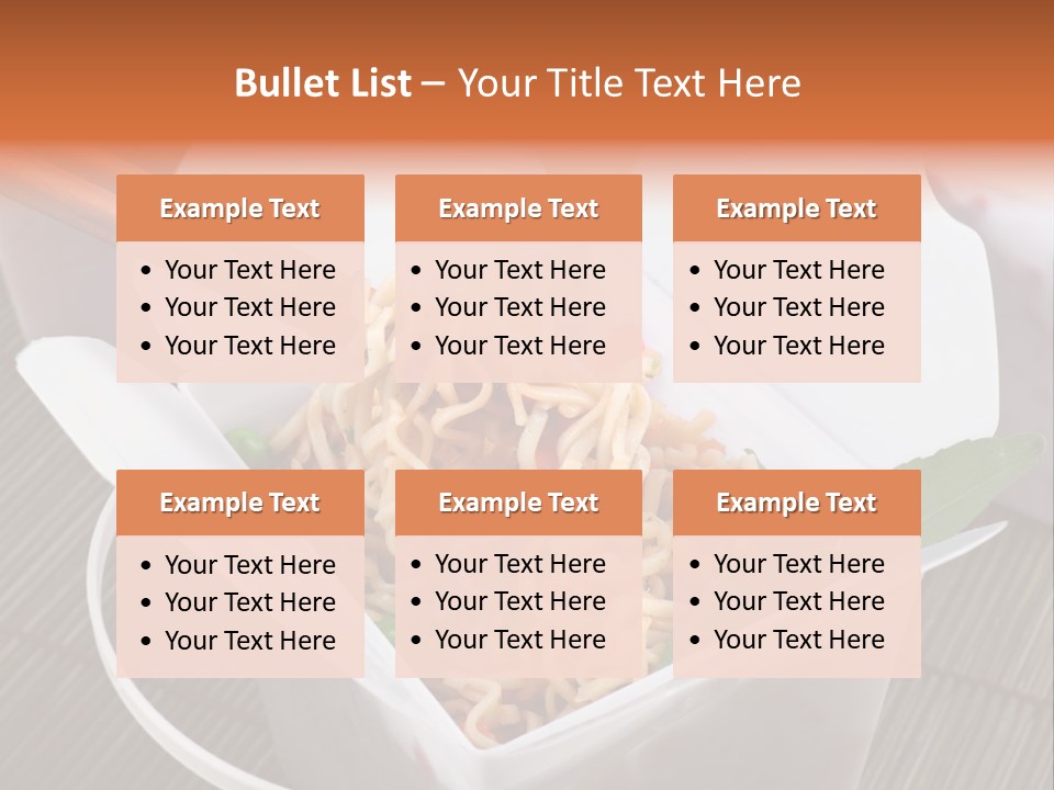 Noodles Nutrition Healthy PowerPoint Template