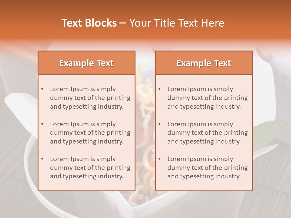 Noodles Nutrition Healthy PowerPoint Template