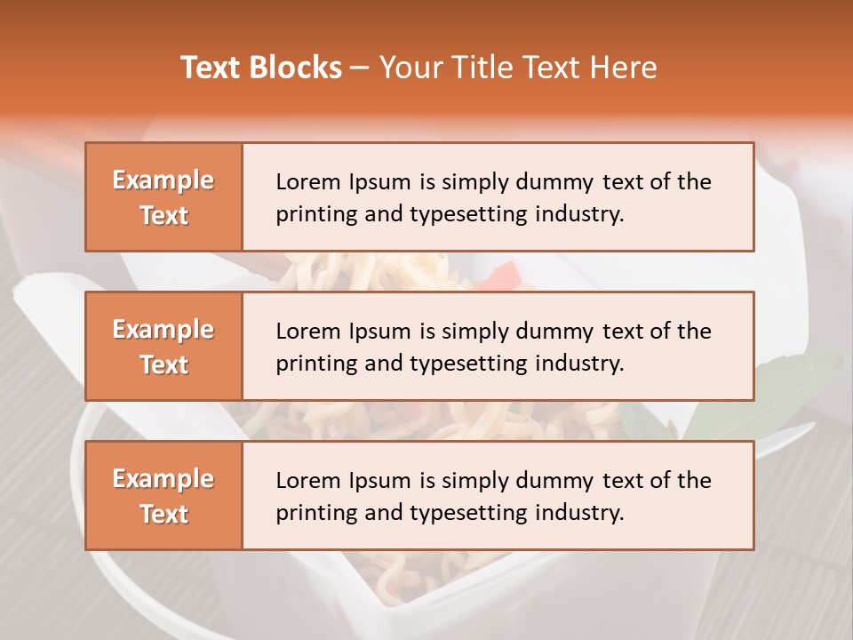 Noodles Nutrition Healthy PowerPoint Template