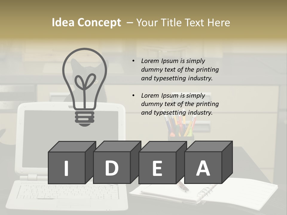Indoors Workplace Curious PowerPoint Template