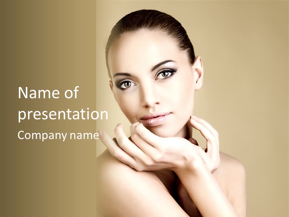 Glamour Beautiful Closeup PowerPoint Template