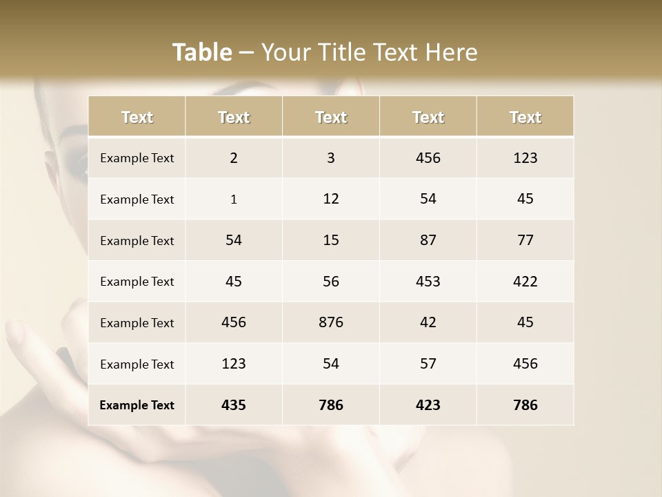 Glamour Beautiful Closeup PowerPoint Template