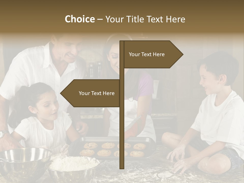 Brown Mum Brunette PowerPoint Template