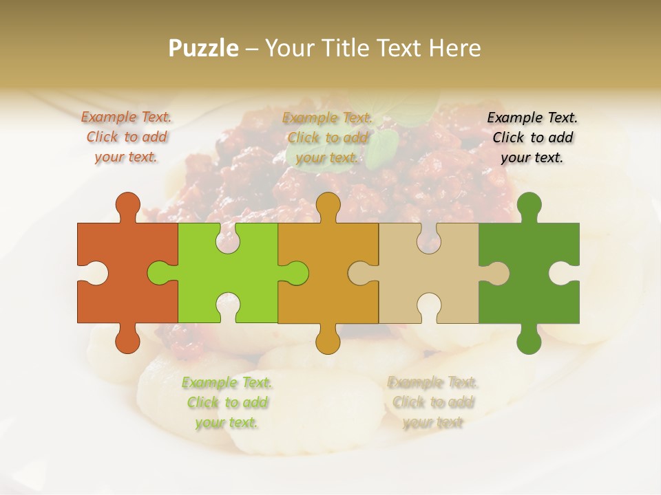 Beef Horizontal Gnocchi PowerPoint Template