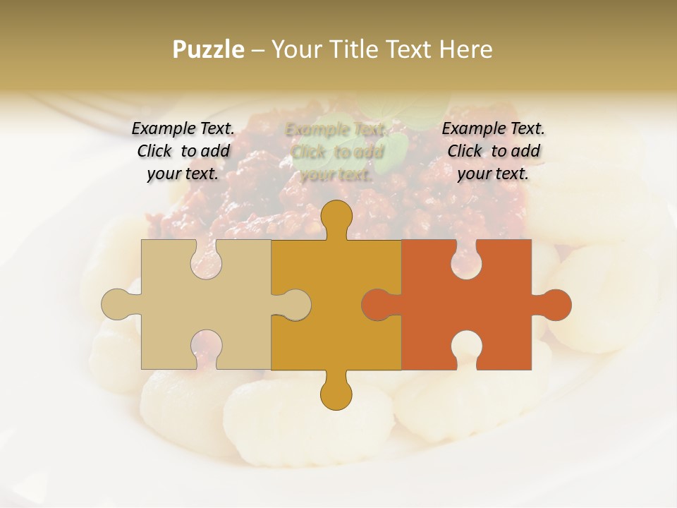 Beef Horizontal Gnocchi PowerPoint Template