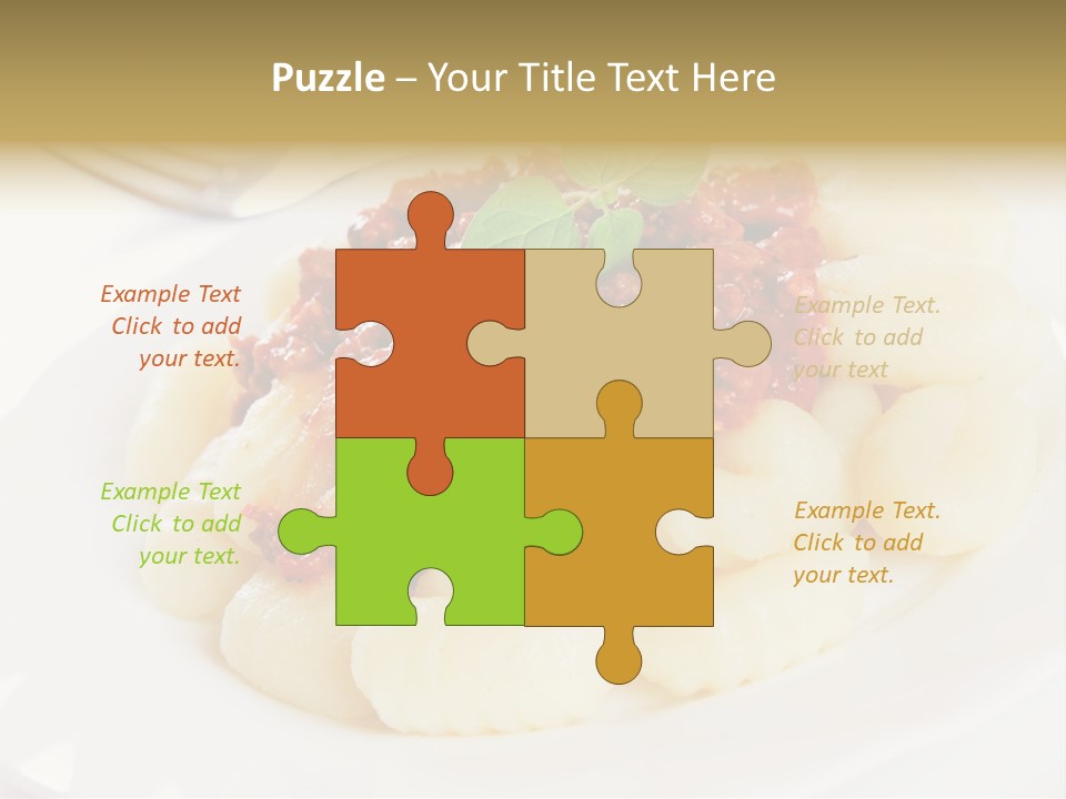 Beef Horizontal Gnocchi PowerPoint Template