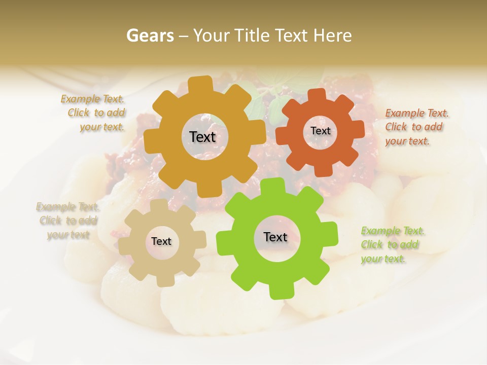 Beef Horizontal Gnocchi PowerPoint Template