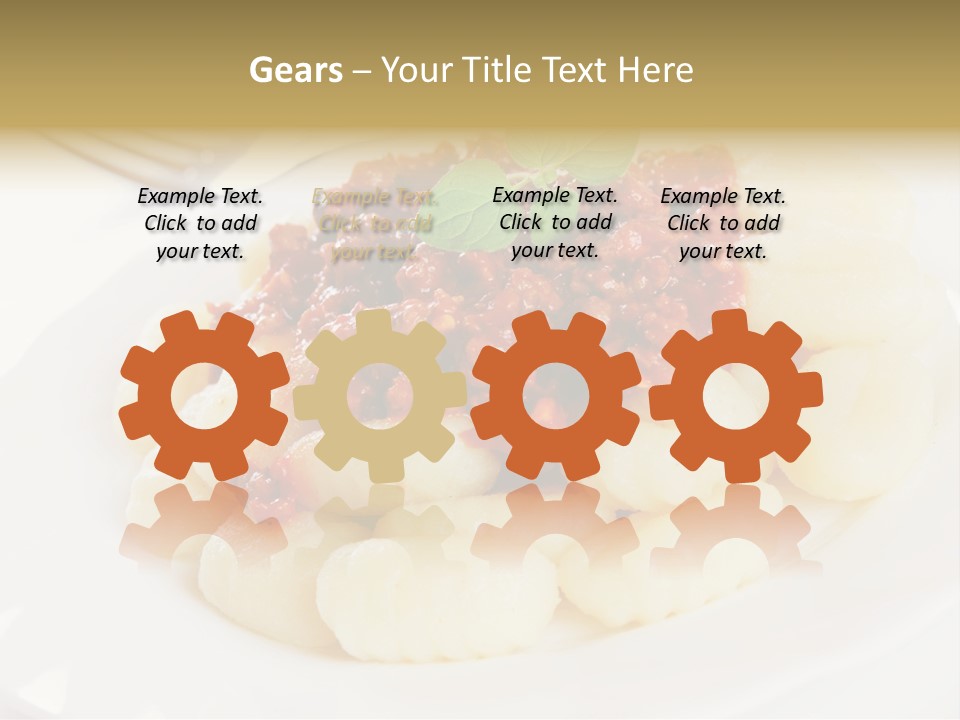 Beef Horizontal Gnocchi PowerPoint Template