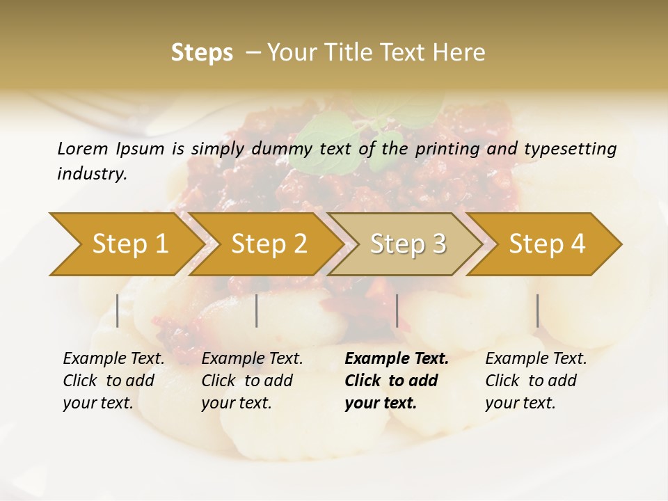Beef Horizontal Gnocchi PowerPoint Template