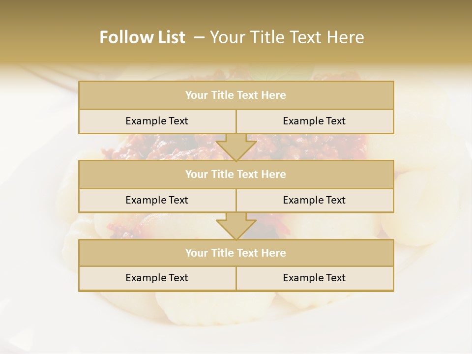 Beef Horizontal Gnocchi PowerPoint Template