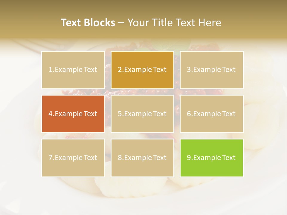 Beef Horizontal Gnocchi PowerPoint Template