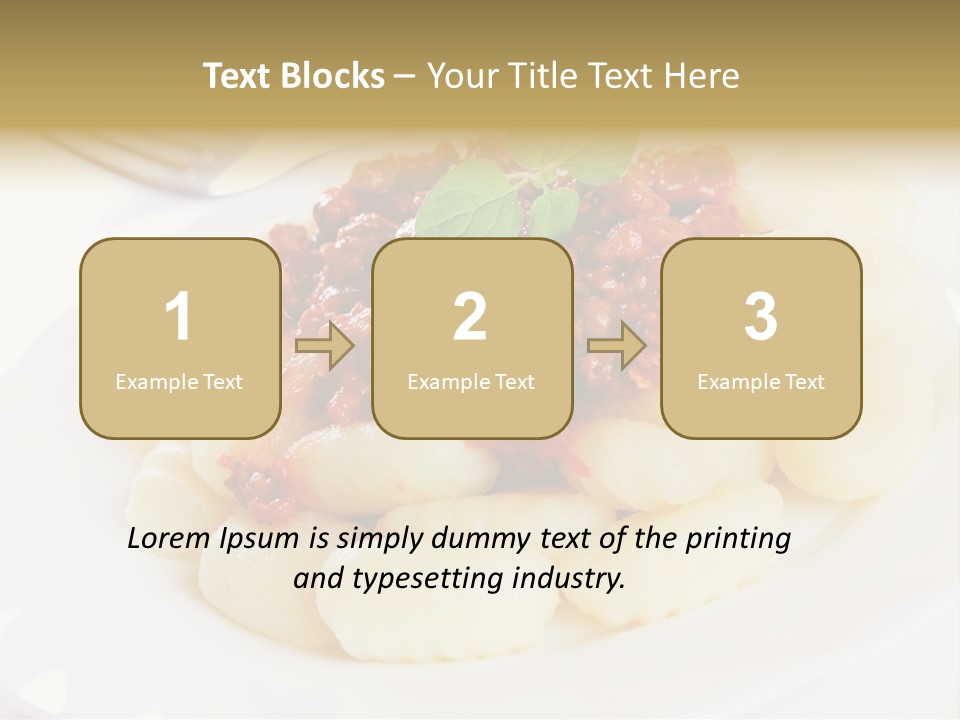 Beef Horizontal Gnocchi PowerPoint Template