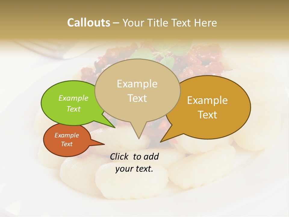 Beef Horizontal Gnocchi PowerPoint Template