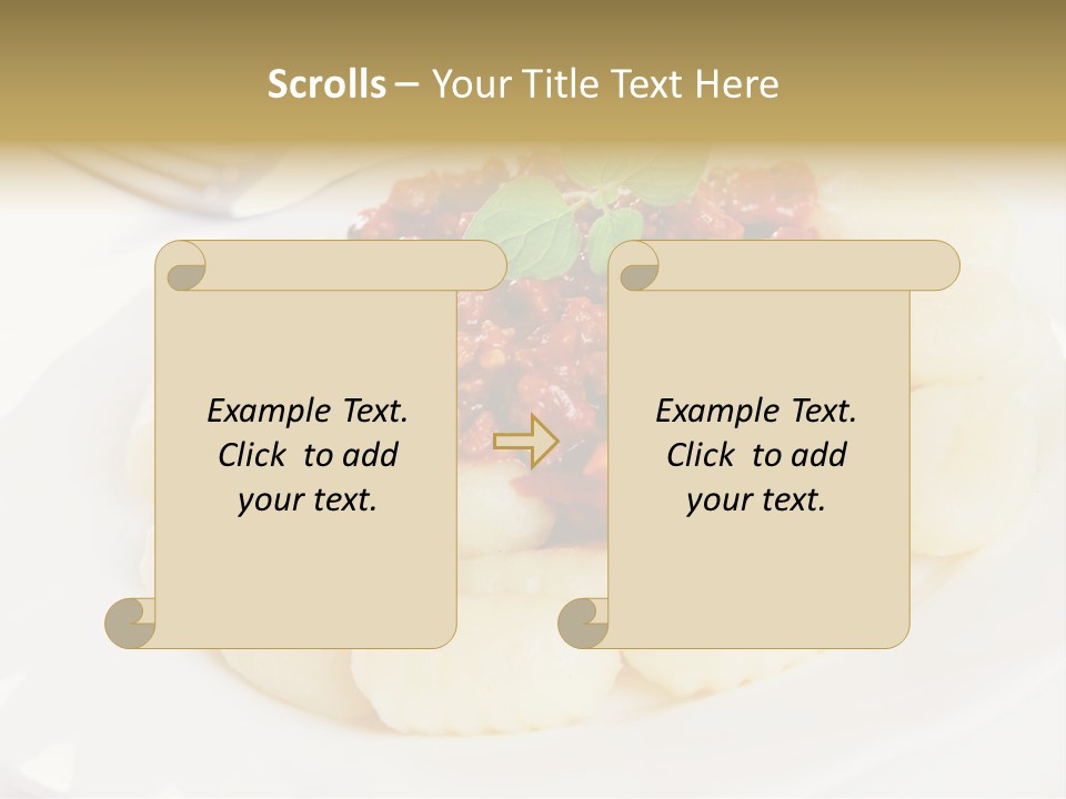 Beef Horizontal Gnocchi PowerPoint Template