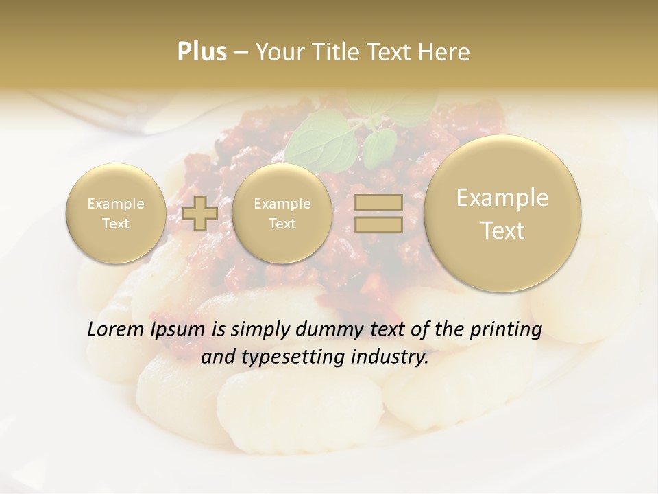 Beef Horizontal Gnocchi PowerPoint Template