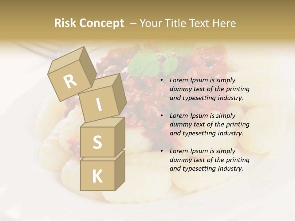 Beef Horizontal Gnocchi PowerPoint Template