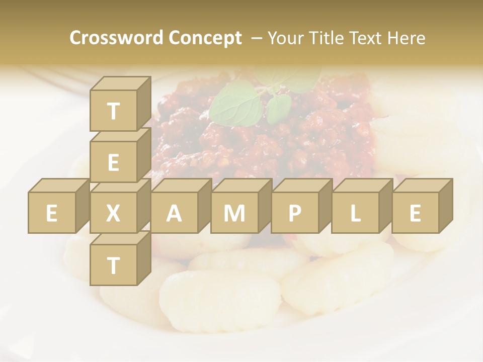 Beef Horizontal Gnocchi PowerPoint Template